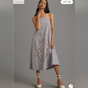 Maeve Strapless Canopy Midi Dress